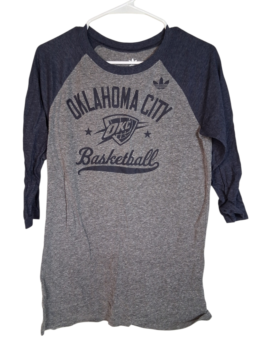 Adidas | OKC Oklahoma City Basketball Raglan Tee Shirt - Large